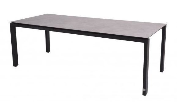 [4SO-1945 19613 - GOA TABLE 220 CM GRIS CLAIR] Table de jardin GOA 220 cm - plateau HPL gris clair - 4 seasons