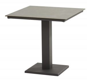[4SO-91057] Table dining en aluminium couleur &quot;carbone&quot; - 75 x 75 cm  - TITAN - TASTE