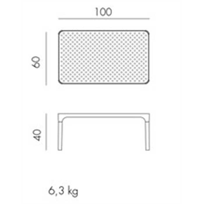 Table basse net anthracite- Nnardi