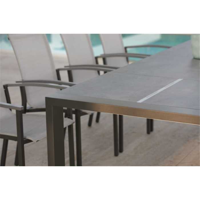 Table extensible-200(260)x90x75-aluminium-anthracite-hpl silverstar-c