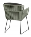 VITALI chaise verte avec 2 coussins