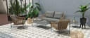 Salon de jardin - tressage &quot;harvest&quot; sans la table basse - TIMOR - 4 SEASONS