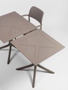 Table bistro CLIP 80 Nardi - couleur taupe