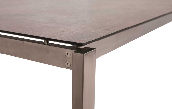 Plateau de table en HPL silvestar couleur &quot;ferro&quot; - 90x90 cm - STERN