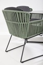 Chaise de jardin - couverte de cordes couleur verte avec 2 coussins - VITALI - TASTE