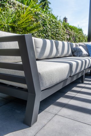 Salon de jardin modulable - structure en aluminium anthracite - METEORO -  4 Seasons