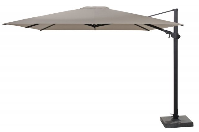 Parasol - toile en solefin avec inclinaison couleur taupe 300x300 cm SIESTA PREMIUM - 4 SEASONS