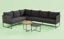 Salon de jardin modulable sans table basse - structure en aluminium anthracite - CHILL - TASTE