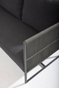 Salon de jardin modulable sans table basse - structure en aluminium anthracite - CHILL - TASTE