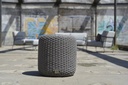 Pouf rond (diamètre 40 cm) en cordes - couleur: anthracite - MUFFIN ROPE - 4 seasons