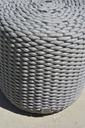 Pouf rond (diamètre 40 cm) en cordes - couleur: anthracite - MUFFIN ROPE - 4 seasons