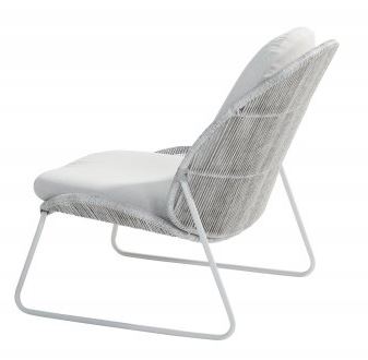 Fauteuil DELANO gris clair avec coussins - 4 Seasons