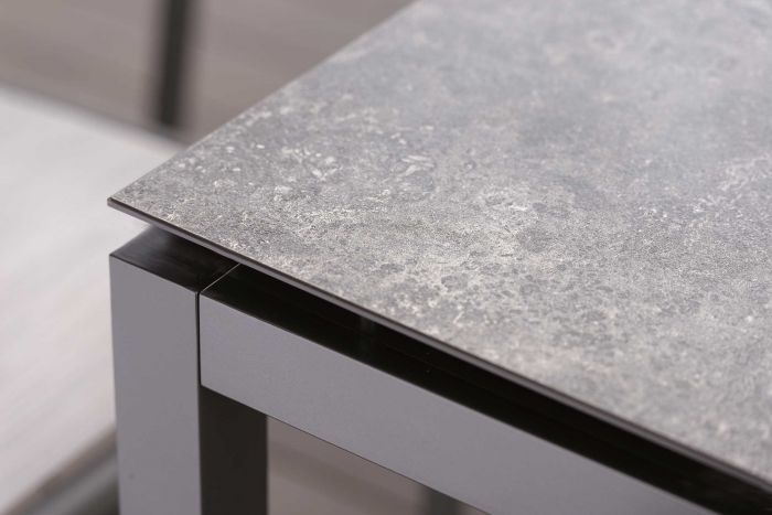 Plateau de table 80x80x1,3-80x80x1,3 silverstar biseauté vintage gris