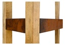 Etagère avec 2 étages de stockage de bois étroite en corten - Quoco Cremagliera