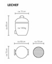 Barbecue au charbon noir sans chariot Monolith LeChef bbq Guru Pro-Series 2.0