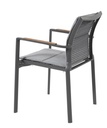 Chaise de jardin avec coussin MELBOURNE - Cordes anthracite - TASTE by 4 seasons outdoor