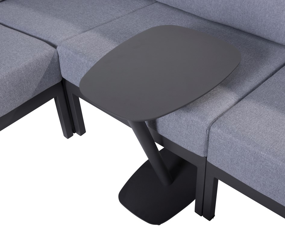 Table d'appoint pour salon en aluminium couleur &quot;anthracite&quot; - PANINO  TASTE