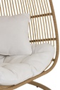 Chaise suspendue ovale acier naturel