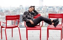 Chaise LUXEMBOURG BRIDGE couleur : Bleu acapulco - FERMOB