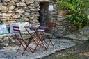 Chaise en métal BISTRO - couleur: ocre rouge - FERMOB