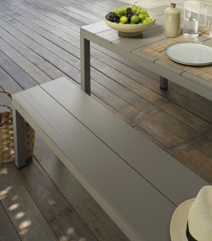 Table RIO en aluminium anthracite 210 cm - Nardi outdoor