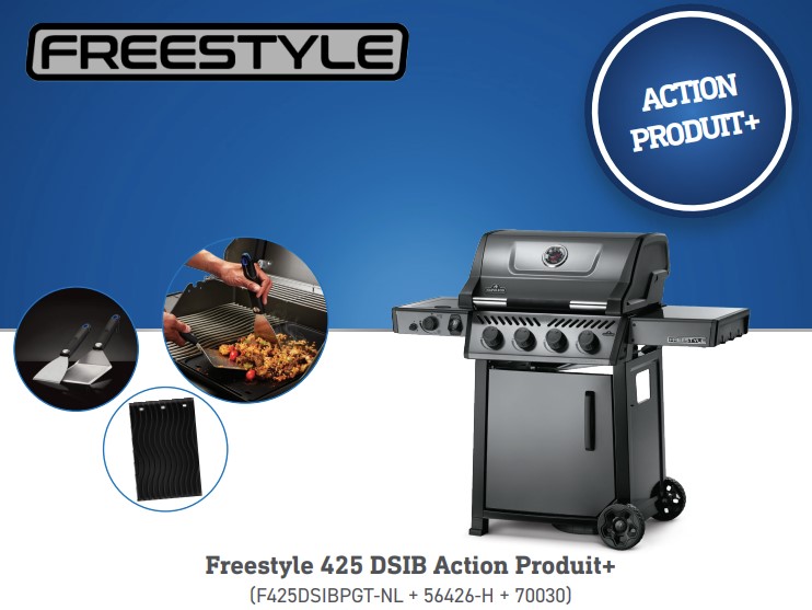 Barbecue Napoleon Freestyle 425SIB avec SIZZLE ZONE - 4 Brûleurs