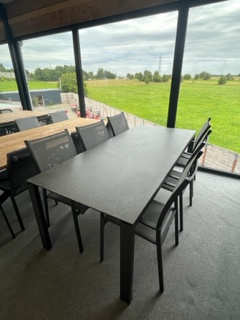 Ensemble de jardin en aluminium - LAFITE - TOSCA avec 6 chaises - 4 SEASONS