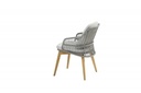 Chaise Dining SEMPRE silver grey avec 2 coussins - 4 SEASONS