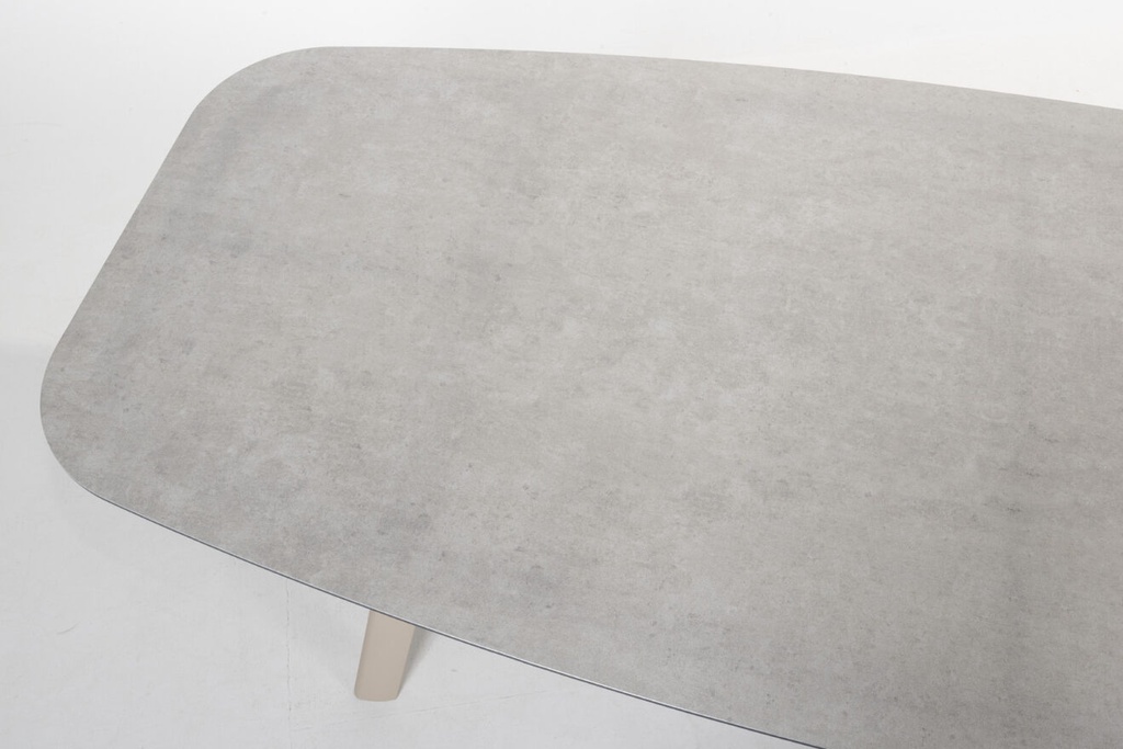 Table de jardin MANOLO en aluminium Latte et plateau en céramique (240 x 103 cm) - TASTE by 4 SEASONS