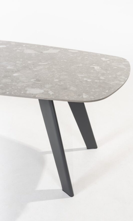 Table MONTANA en aluminium avec plateau Terrazzo en céramique - 4 SEASONS