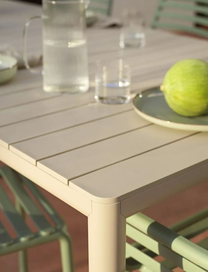Table d'extérieur à rallonge TEVERE 210 couleur "corda" de Nardi