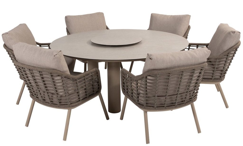 Ensemble de jardin Donato-Puglia - Hauteur: bas - couleur "latté" de la marque TASTE 4 seasons outdoor