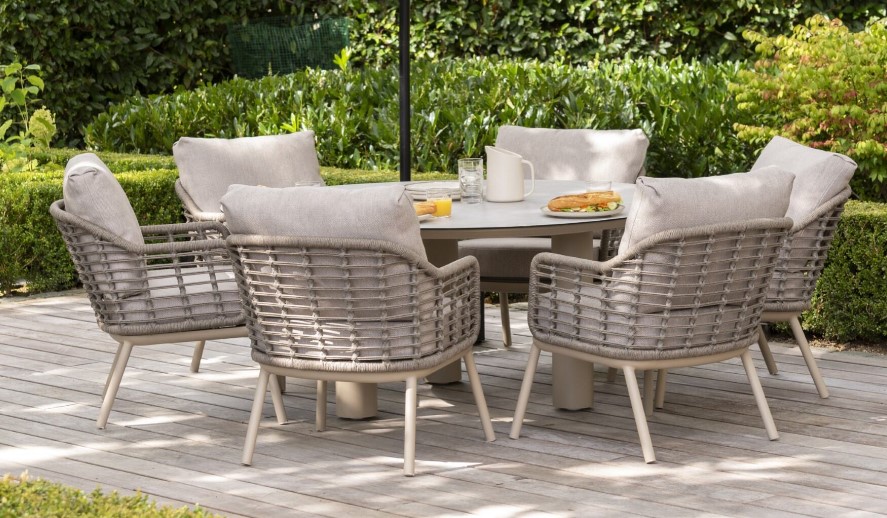 Ensemble de jardin Donato-Puglia - Hauteur: bas - couleur "latté" de la marque TASTE 4 seasons outdoor