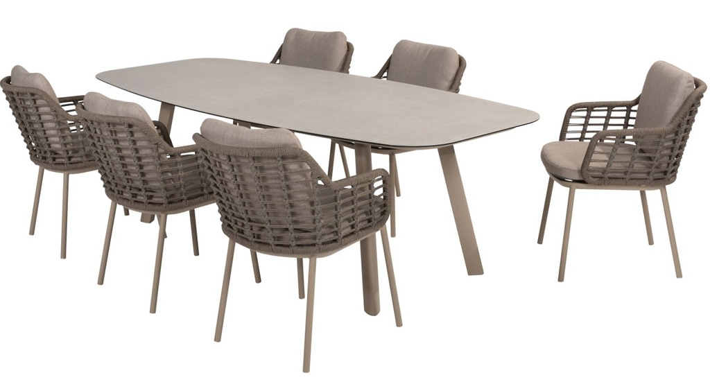 Ensemble de jardin Manolo-Puglia couleur:"latté" de la marque TASTE by 4 seasons outdoor