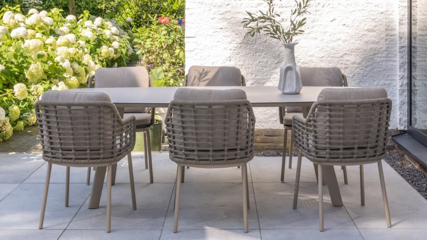 Ensemble de jardin Manolo-Puglia couleur:"latté" de la marque TASTE by 4 seasons outdoor