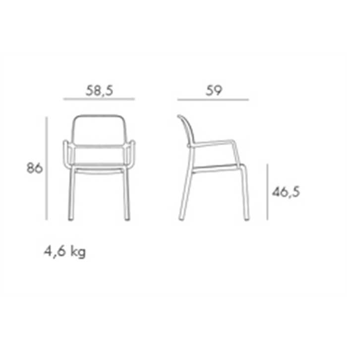 Chaise riva blanche - Nnardi