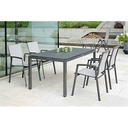 Chaises top STERN aluminium anthracite - textilene argent