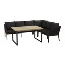 Cruz salon dining acc gauche 3 places et 7 coussins