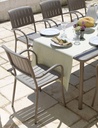 Ensemble maestrale taupe avec 6 chaises -  Nnardi