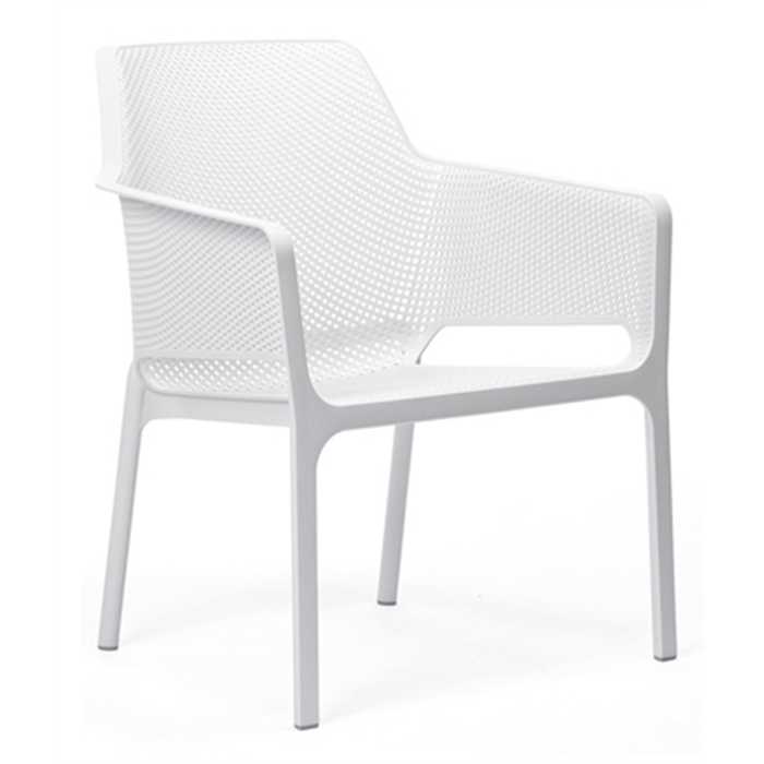 Ensemble table rio 210/280 cm et 6 chaises net relax - coul. blanc
