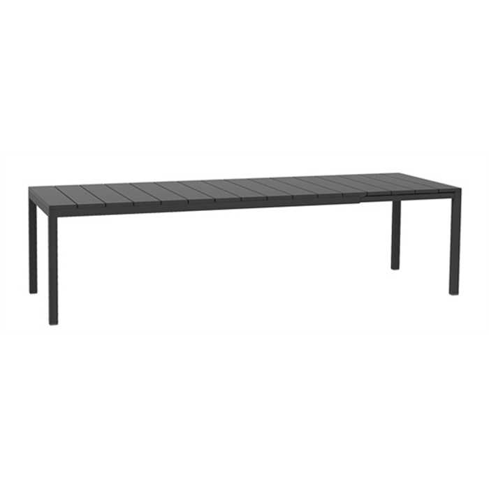 Ensemble table rio 210/280 cm et 8 chaises net - coul. anthracite