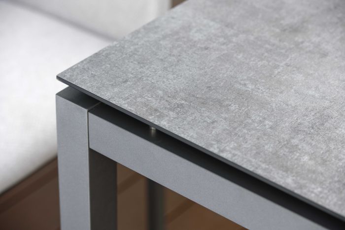 Plateau gris métallique de table STERN 200 x100x73 cm - STERN