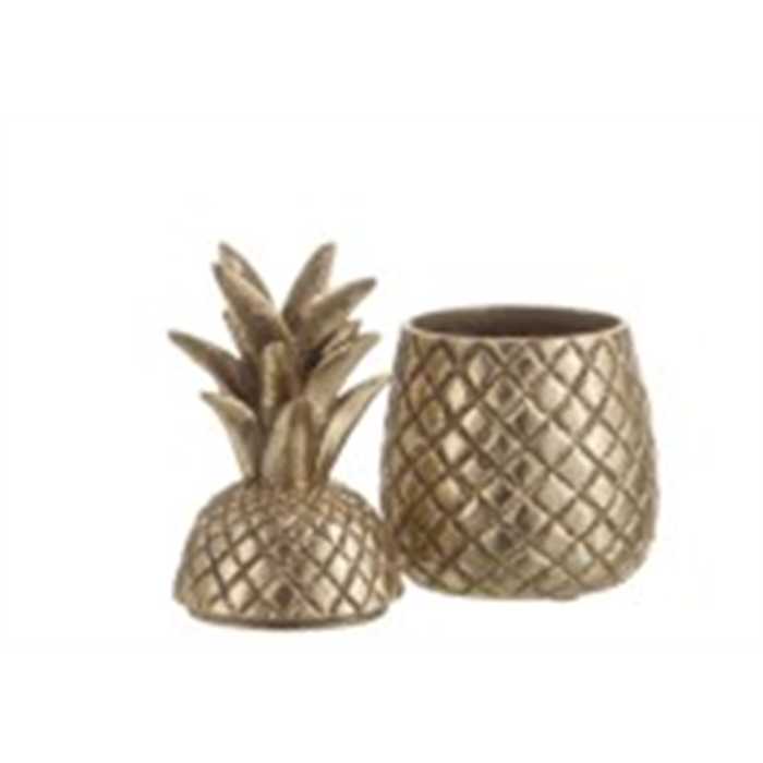 Pot a provision ananas resine or antique small