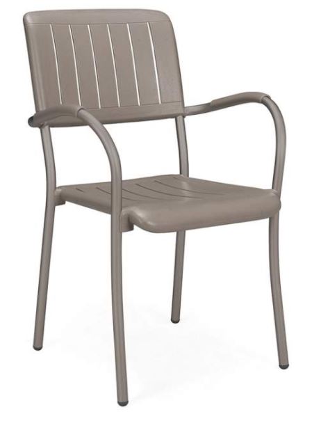 Chaise de jardin en résine de couleur taupe - MUSA tortora - Nardi