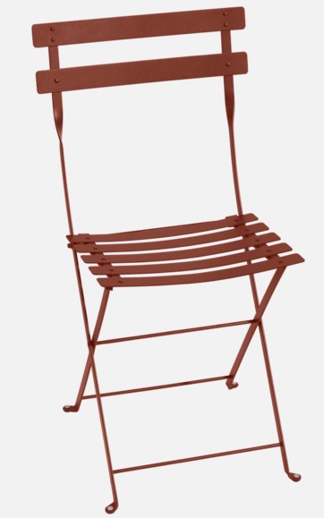 Chaise en métal BISTRO - couleur: ocre rouge - FERMOB