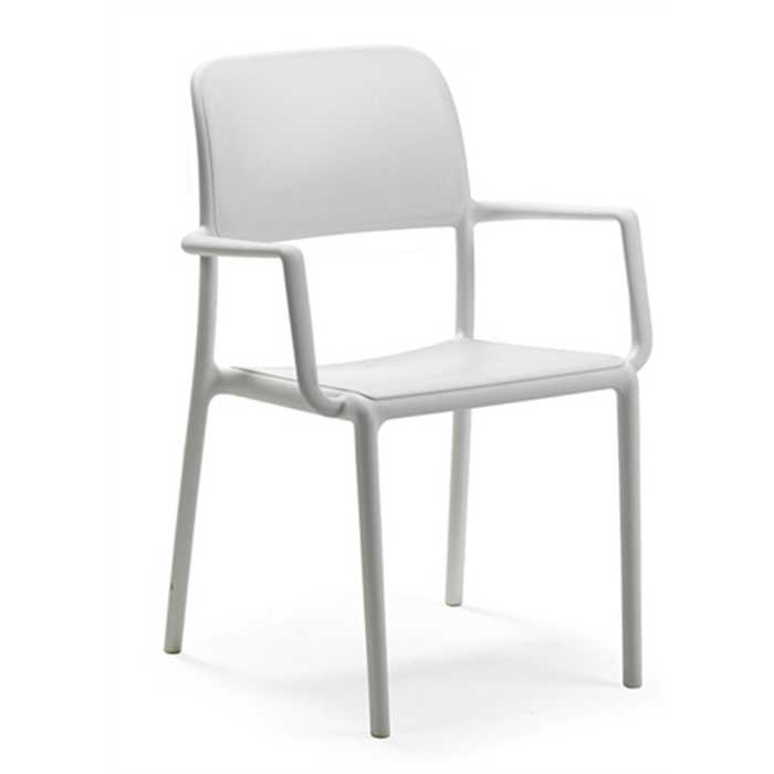 [NARDI-40246.00.000.06] Chaise de jardin en résine de couleur blanche RIVA - Nardi, RIVA, 40246.00.000.06, 402460000006
