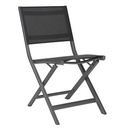 Chaise de jardin repliable structure graphite/textylene gris argent NILS - STERN, 418992, NILS, 4010187126741