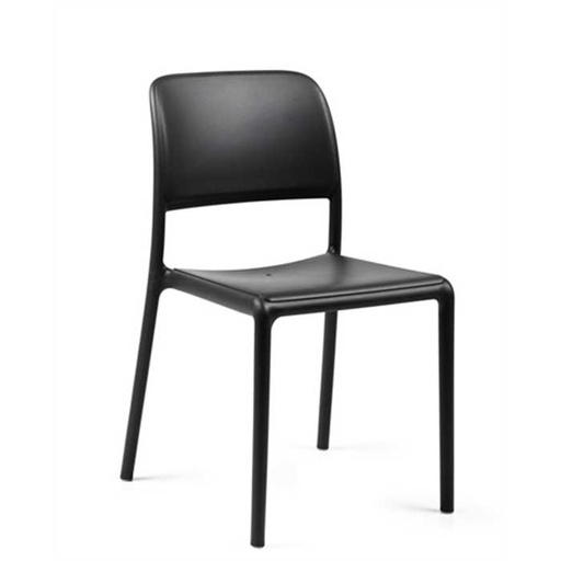 Chaise de jardin en résine de couleur anthracite - RIVA BISTROT - Nardi