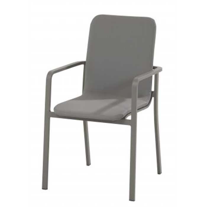 [TASTE CHAISE BERGAMO] Chaise de jardin BERGAMO slate grey – Aluminium & textilène – Taste by 4 Seasons Outdoor
