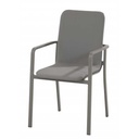 Chaise de jardin BERGAMO slate grey – Aluminium & textilène – Taste by 4 Seasons Outdoor